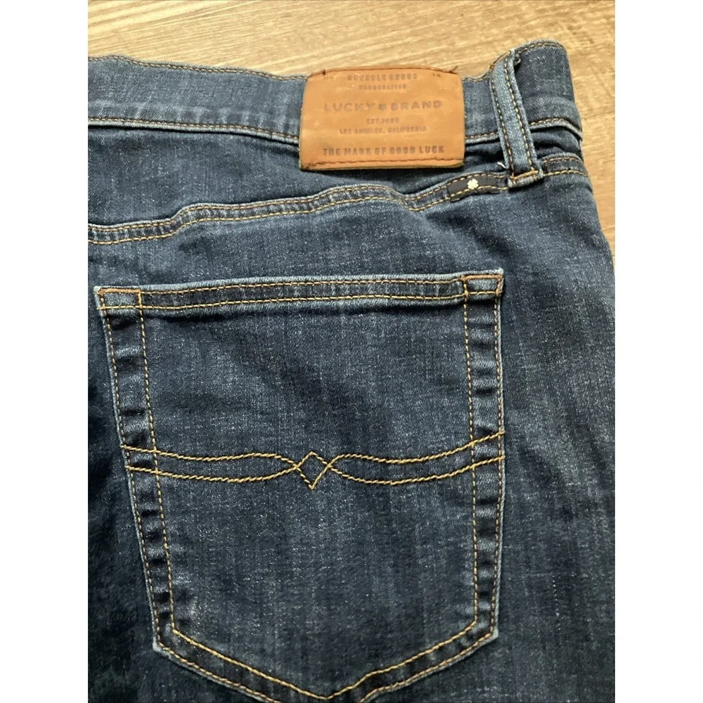 Lucky Brand 121 Slim Straight Jeans Mens 40x30 Medium Wash Blue Denim Pants